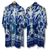 Kimono Jasmim arara azul