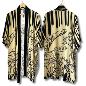 Kimono Jasmim pintura de araras