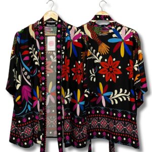 Kimono Peônia pássaro do sol