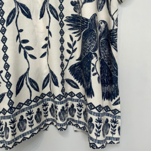 Kimono Jasmim arara azul