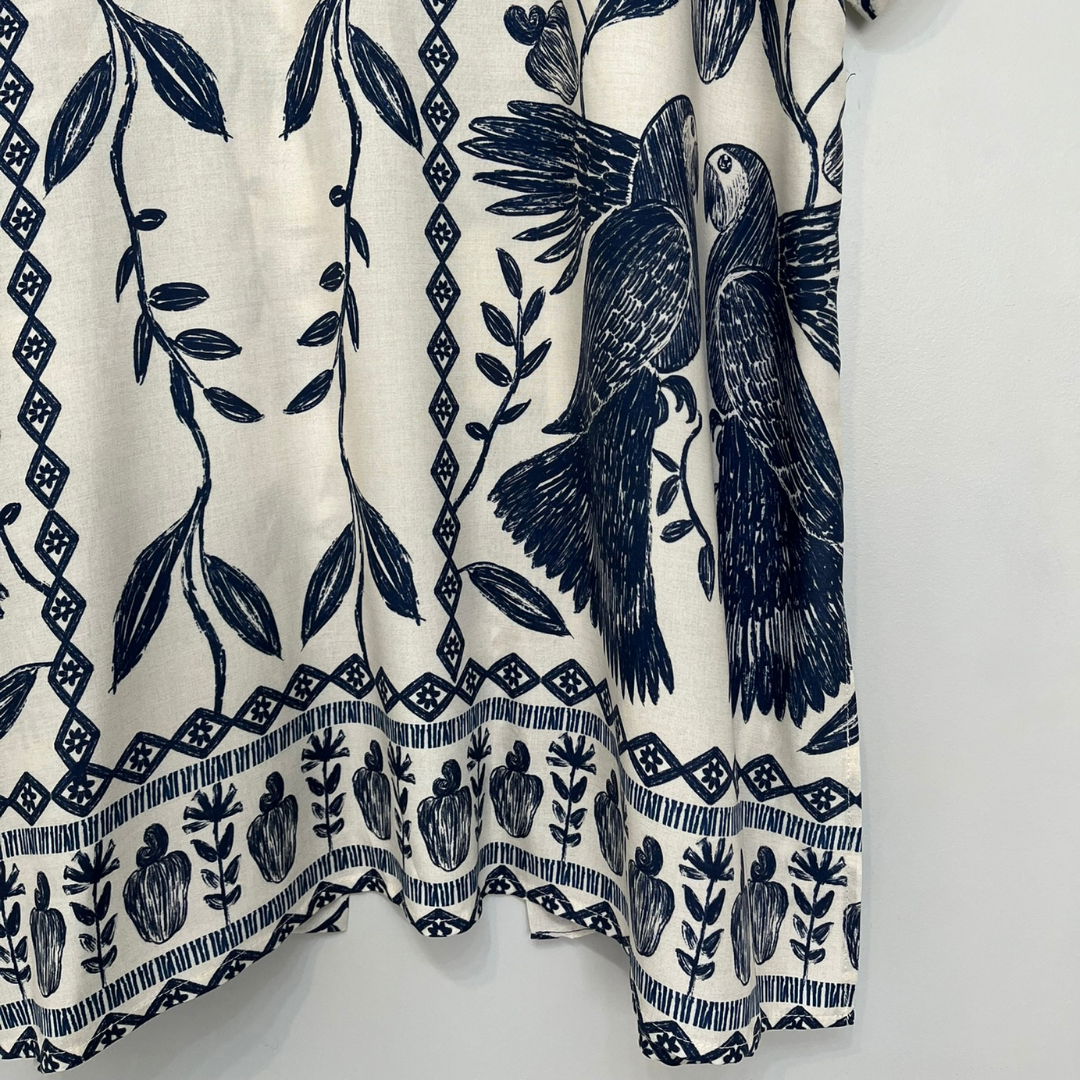 Kimono Jasmim arara azul - Imagem 2