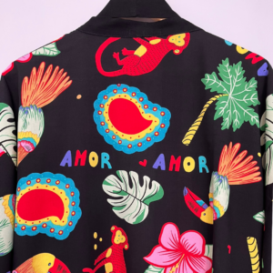 Kimono Peônia fauna encantada