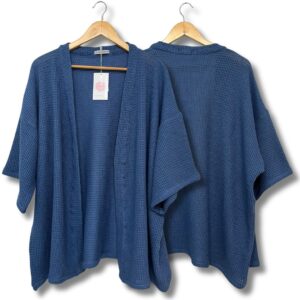 Coleção de inverno: Kimono Tricô piquê índigo