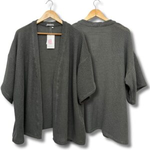 Coleção de inverno: Kimono Tricô piquê grafite