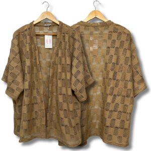 Coleção de inverno: Kimono Tricô tela caramelo