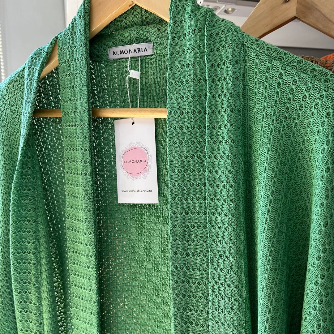 Coleção de inverno: Kimono Tricô esmeralda - Imagem 3